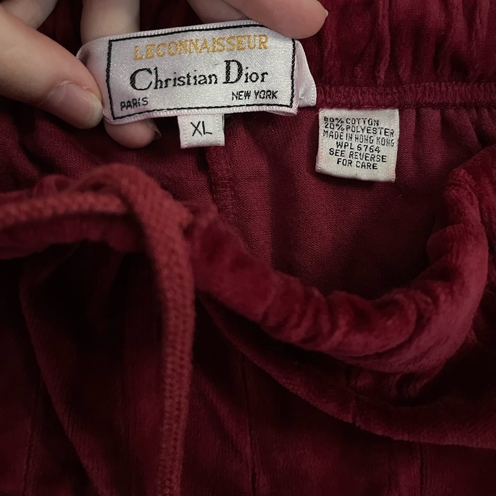 vintage christian DIOR velour pants